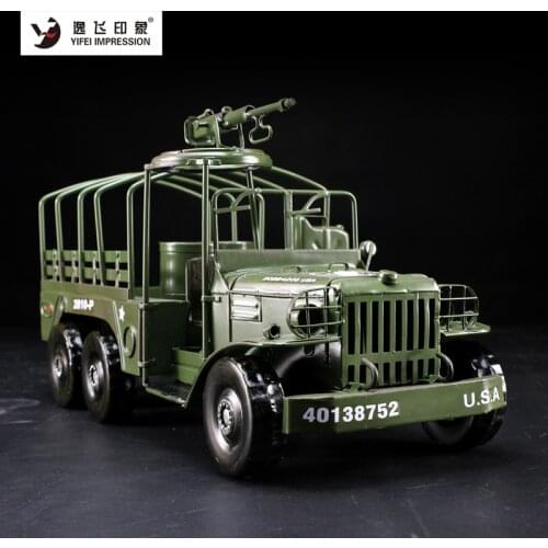 World War II dodge military trucks Model of Retro Industrial Home Decoration Wrought Metal Crafts desk accessories Gifts