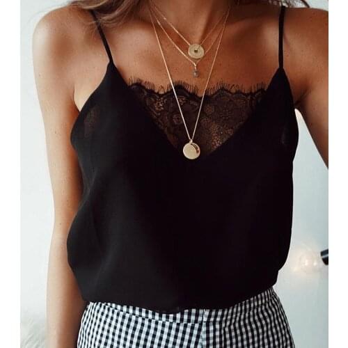 Y2k Tops Women Silk Satin Camisole Plain Strappy Vest Top Sleeveless Blouse Casual Tank Топ Roupas Femininas Com Frete Gratis
