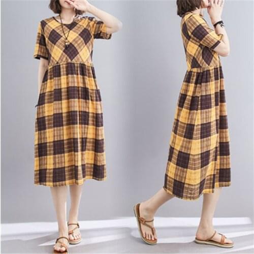 Модные платья в клетку YJ DANCER China At AliExpress