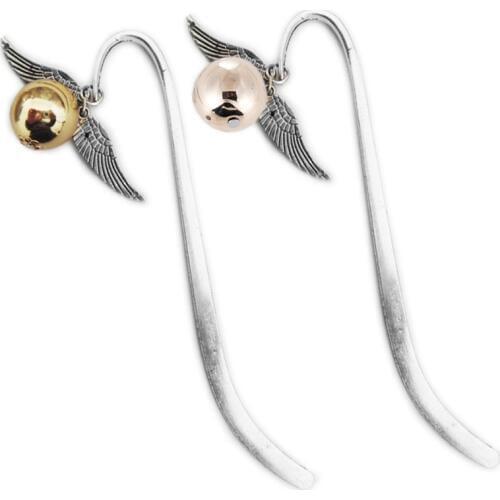 20 pcs Metal Bookmark Book deathly hallows Harry Bookmark Page Marker Magic Clip Marque Travel Journal Notebook Pin