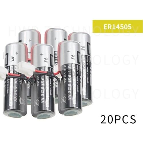 20pcs Brand New EEMB ER14505 AA 3.6V 2400mAh Lithium Battery Batteries with Plug Free Shipping
