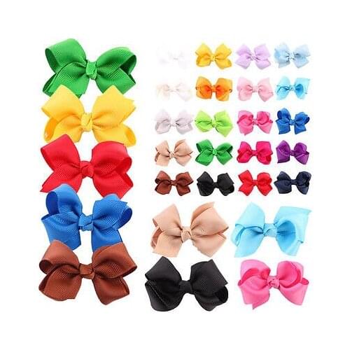 20PCS Kids Baby Girls Boutique Hair Bow Clips Hairpins Hair Accessorie Headwear Baby Girl