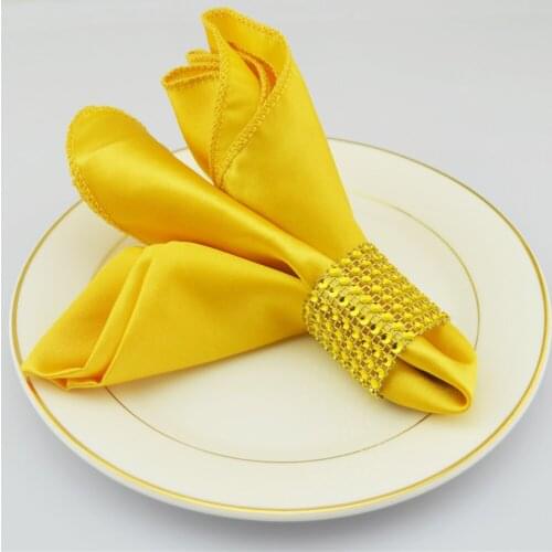 Satin Square 30cm Napkins Handkerchief Table Dinner Napkin For Wedding Birthday Christmas Party Event Decoration Home Supplies