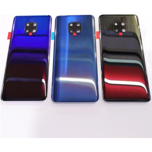 BINYEAE 3D Glass Battery Cover For Huawei Mate 20 / Mate 20 Pro Rear Housing Back Case Door With Camera Lens + Logo