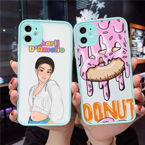 Charli damelio famous star luxury Phone Case cover matte transparent For iphone 7 8 11 12 plus mini x xs xr pro max cover