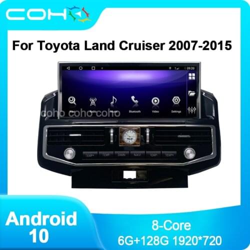 COHO For Toyota Land Cruiser 2007-2015 Android 10.0 Octa Core 6+128G Car Multimedia Player Stereo Receiver Radio 1920*720P