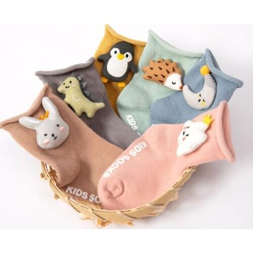 Baby Socks Winter Warm Doll Cute Cartoon Rubber Non-slip Floor Socks Boys Girls Toddler Cotton Socks Infant Kids Soft Socks