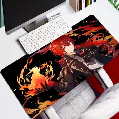 Genshin Impact Custom Mouse Pad Gamer Gaming Desk Mat Mousepad Anime Rug Deskpad Full Gamer Pc Pad for Computer Mouse Mats Xxl