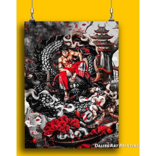 Canvas anime Luffy Pictures Home Decoration Paintings Poster HD Prints Wall Art Modular Living Room Framed