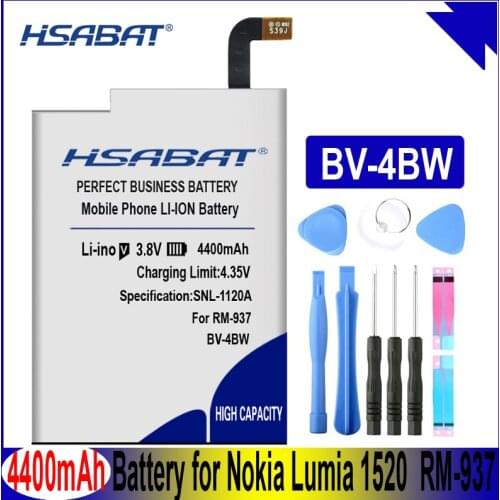 HSABAT 4400mAh BV-4BW Battery for Nokia Lumia 1520 MARS Phablet RM-937 Bea Lumia1520