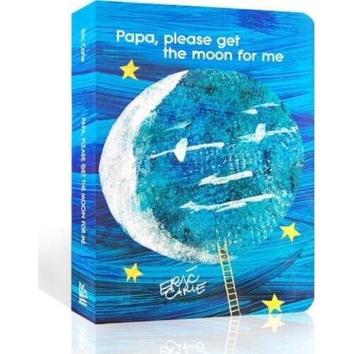 Papa Please Get The Moon for Me English Drawing Cardboard Book Early Education Classroom Montessori Colorful Picture Book