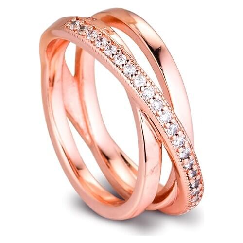 CKK Ring Crossover Triple Band Rings for Women Men Anillos Mujer 925 sterling silver 925 Jewelry Wedding Aneis hombre