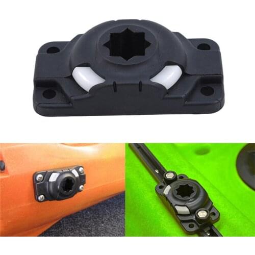 2PC Inflatable Kayak Rod Holder Mount Base Boat Canoe Slide Rail Kayak Fishing Rod Accessories without Screws