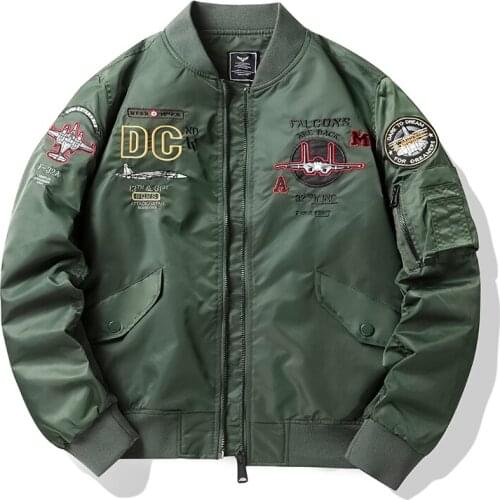 Pilot Jackets Men American Retro Air Force Bomber Jacket Outer High Quality Autumn MA-1 Style Vintage Military Mens Clothing