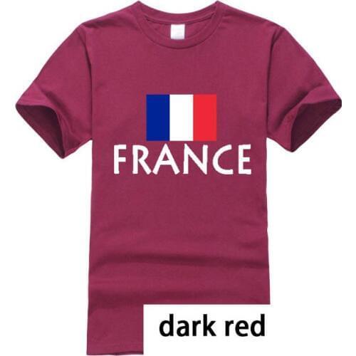 FRANCE Country Fans Men t-shirts Printing France Flag Top Tees Unisex Cotton T-shirts Solid Tops Adult Summer t shirts Kids