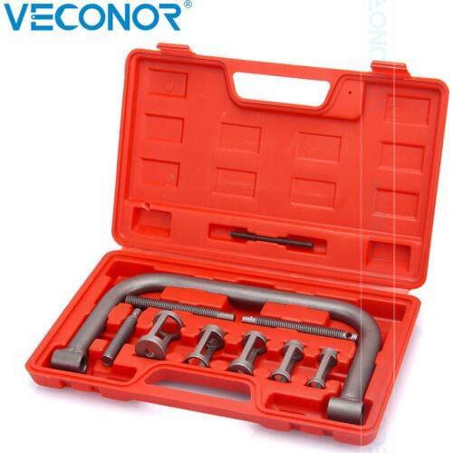 VECONOR 10PCS 5 Pusher Size Valve Spring Compressor Installer Removal Tools Kit Oil Seal Disassembly Tool Set For Car Motorcycle