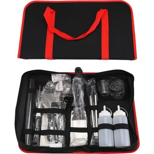 Bbq Utensil Set Outdoor Grilling Barbecue Tools Stainless Steel Cooking Bbq Clip Shovel Cutter Fork Mat Glove Storage Bag