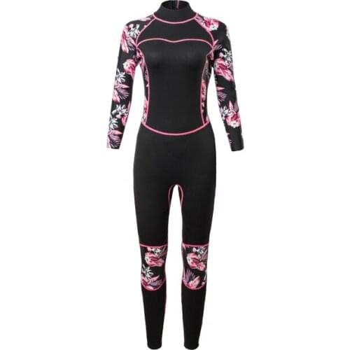 3MM Neoprene Wetsuit for women Scuba deep diving suit spearfishing Snorkeling Surfing one piece set winter Cold-proof swimsuit
