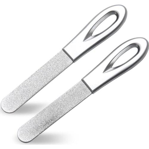 5 Pcs Professional Stainless Steel Nail File Reuse Double Side Fold Grinding Rod Manicure Pedicure Scrub Nail Arts Tools