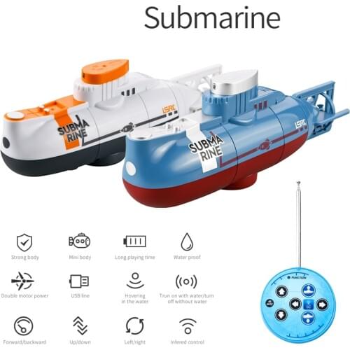 High Speed Simulation Six-channel Under Water Radio Remote Control Submarine Electric Mini RC Submarine Kids Toy