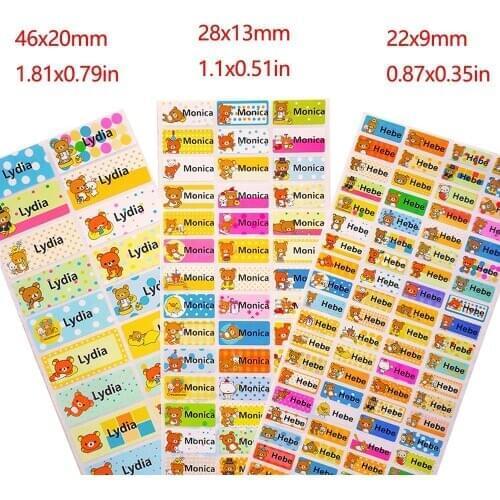 Custom children stickers Cute Cartoon Name Stickers Pattern Personal Waterproof label sticker Scrapbook Stationery Labels