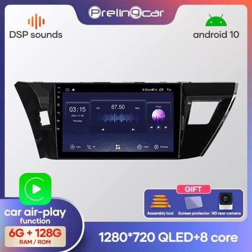 Prelingcar Android 9.0 NO DVD 2 Din Car Radio Multimedia Video Player Navigation GPS For Corolla 11 2012 2013 2014 2015 2016 IPS