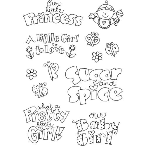 Baby Girl Transparent Clear Silicone Stamp Seal for DIY scrapbooking photo album Decorative clear stamps