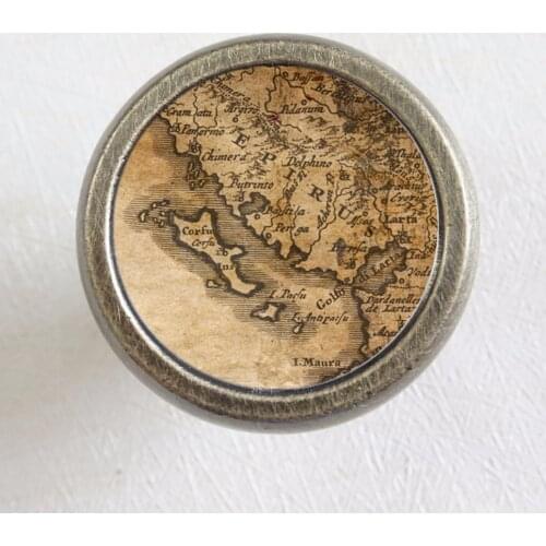 Map -Drawer Knobs Antique Bronze / Crystal Dresser Knob Drawer Knobs / French Cabinet Handles Pull Knob Ornate / Furniture Hardw