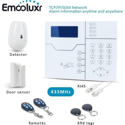 Android IOS APP Control 433MHz TCP IP(RJ45 port) WEB IE GSM SMS Security Alarma Casas, Touchscreen RFID Alarm Systems ST-VGT