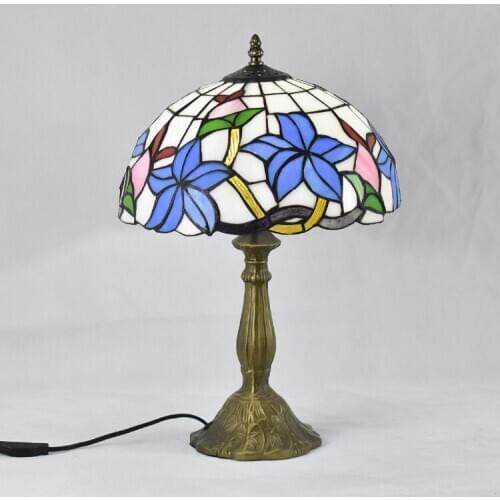 Mediterranean Retro Style Glass Turkish Mosaic Table Lamps Handworked Study Bedroom Home Art Decor Turkish Lamp