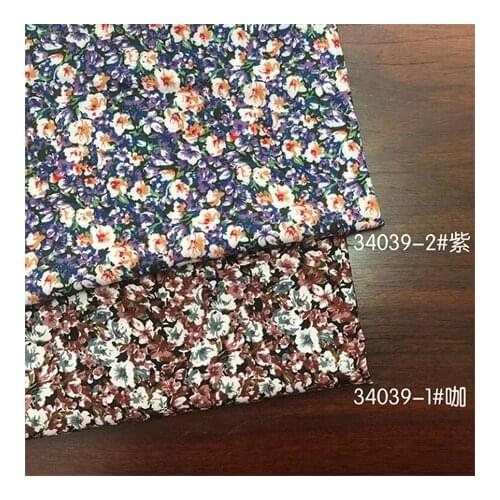 Rayon fabric dark floral printed fabric dress fabricLFCK080062
