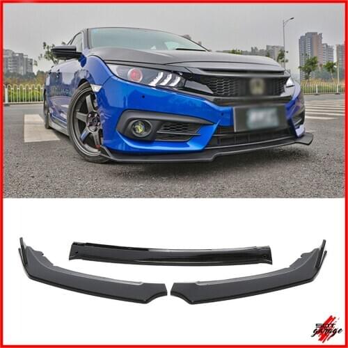 Honda Civic FC5 2016 2017 2018 2019 2020 Universal Front Bumper Attachment Splitter Diffuser Lip Body Kit Auto Car Accessory