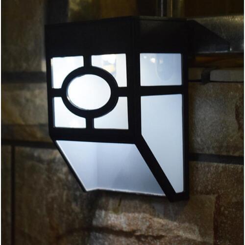 1Pc Waterproof Solar Wall Lamps LED Outdoor Garden Path Landscape Fence Yard Lamp Home Lighting Suitable For Use In Garages