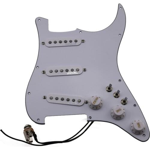 Wilkinson SSS Ainico 5 Single Coil Pickups Multifunction Loaded Prewired Pickguard Set For Stratocaster Guitar