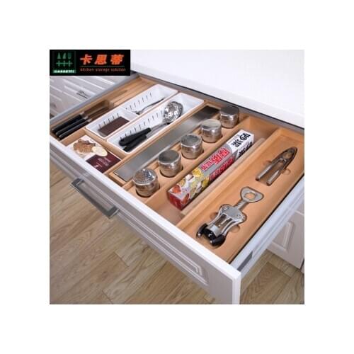 Custom solid wood partition box wardrobe cabinet drawer cutlery tray cutlery cutlery spoon storage kitchen storage