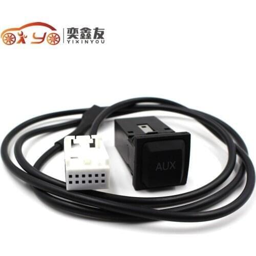 YIXINYOU AUX Switch Plug Adapter + Connection Harness Cable Pigtail For RCD 510 RNS 315 VW Scirocco Jetta 5 Golf (6.3)