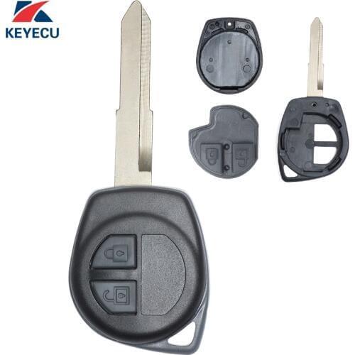 KEYECU Replacement 2 Button Remote Key Shell Case Fob With New Rubber Button Pad For Suzuki VITARA SWIFT IGNIS SX4 Liana ALTO