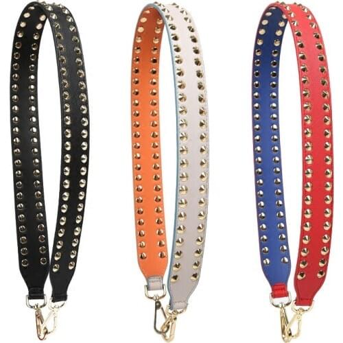 New wide strap for women bag handles and shoulder straps for rivet handbags accessories bag strap crossbody bandouliere pour sac