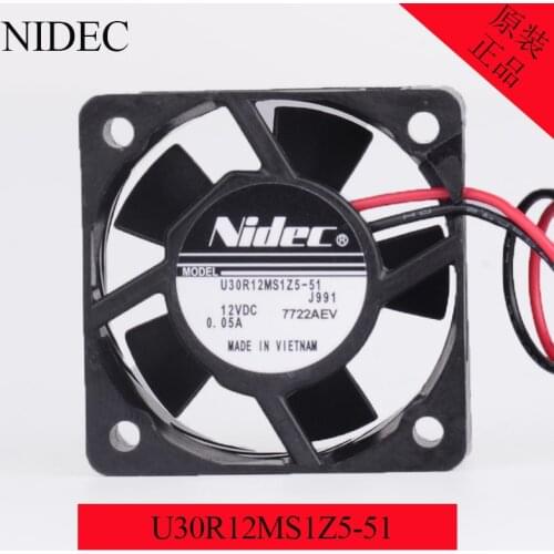 NIDEC U30R12MS1Z5-51 3015 12V 0.05A 3CM 30mm notebook hard fan 3cm 0.6W cooling