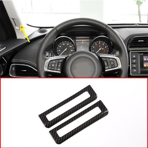 2 pcs Carbon Fiber For Jaguar XE XF XFL 2016-2018 Car Interior ABS A Pillar Air Conditioning Outlet Vent Cover Trim Accessories