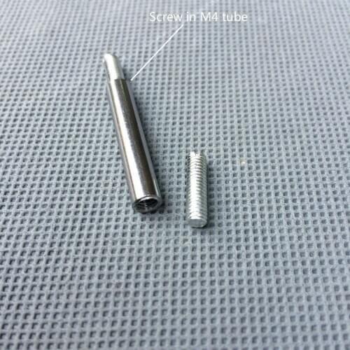20pcs/lot M4x15mm Headless Slotted Galvanized Screw Flat End Machine Meter/Headless Screw