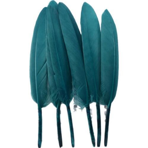 50Pcs/lot Lake Blue Natural Duck Feathers Jewelry Making Home Accessories 10-15cm Plumas DIY Christmas Wedding Party Decoration