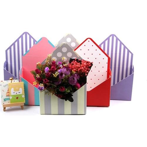 6PCS Mini envelope type box creative Korean flower bouquet floral hand-folded gift box Valentines Day flower box
