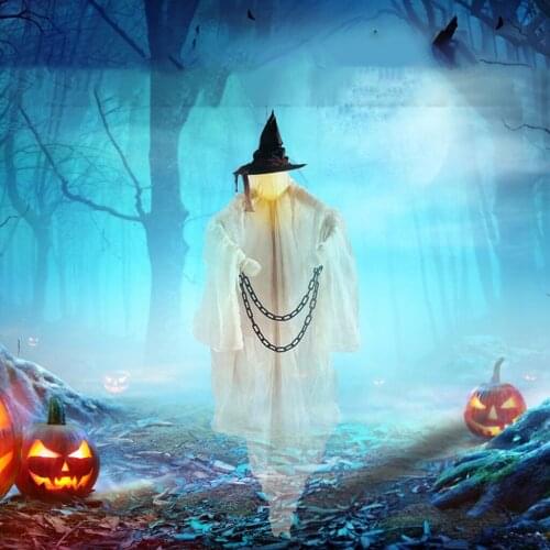 72" Hanging Witch Eerily Floats Light-up Witches Halloween for Bars House