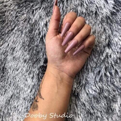 Colored Ballerina Super Long Press On Fake Nails Impress Coffin Designer False Nails With Glue Sticker Artificial Faux Ongles