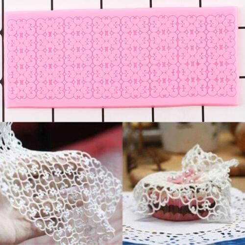 Flower Pattern Lace Silicone Molds DIY Wedding Cupcake Topper Fondant Cake Decorating Tools Jelly Candy Chocolate Baking Moulds