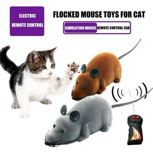 Cats Toy Wireless Remote Control RC Electronic Mouse Toy Cat Puppy Funny Children Toy Novelty Animal Toy Dropshipping