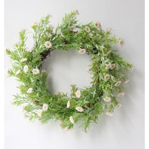 Simulation green plant spring sun chrysanthemum wreath door decoration wall decoration festival decoration