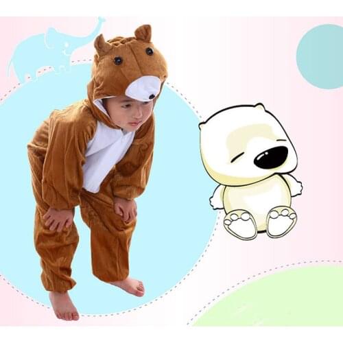 Umorden Children Kids Baby Girl Boy Cartoon Animal Coat Jumpsuit Pajama Bruins Bear Costume Cosplay Suit Childrens Day Costumes