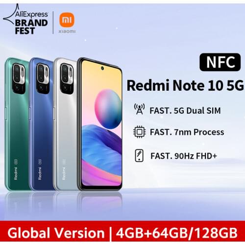 [World Premiere ] Global Version Xiaomi Redmi Note 10 5G Smartphone Dimensity 700 90HZ 6.5" DotDisplay 48MP Quad Camera 5000mAh